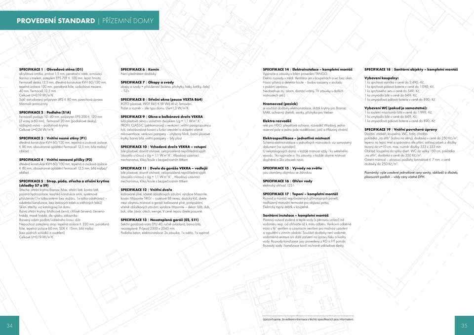 extrudovaný polystyren XPS tl. 80 mm, povrchová úprava Marmolit jemnozrnný SPECIFIKACE 2 Podlaha (S1A) Fermacell podsyp 10 40 mm, polystyren EPS 200 tl.