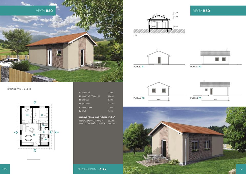 LOŽNICE 21,6 M 2 8,3 M 2 12,1 M 2 6 625 9 125 05 KOUPELNA 3,6 M 2