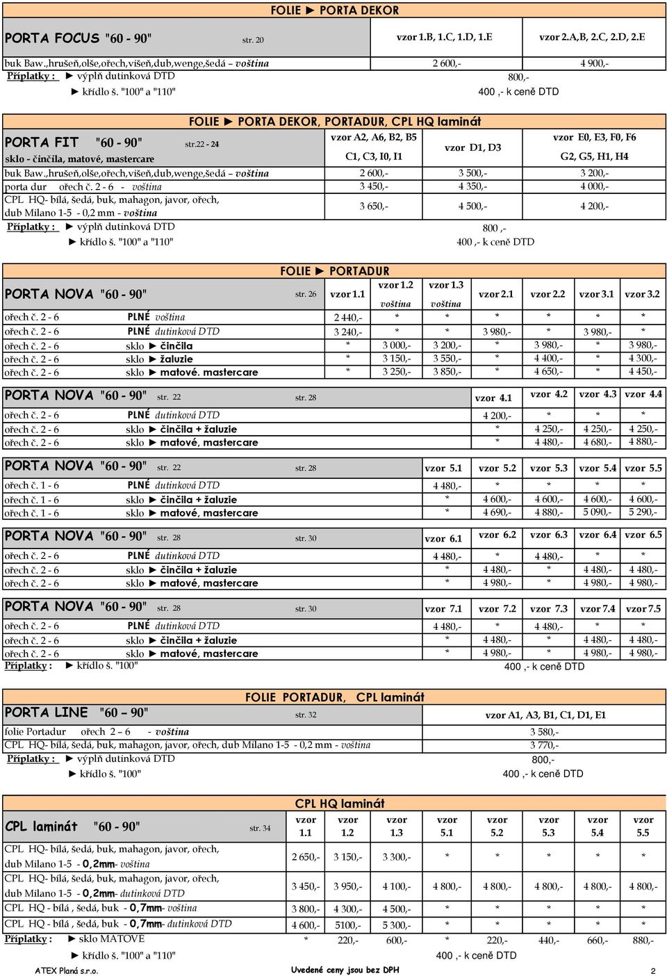 22-24 D1, D3 sklo - činčila, matové, mastercare C1, C3, I0, I1 G2, G5, H1, H4 buk Baw.