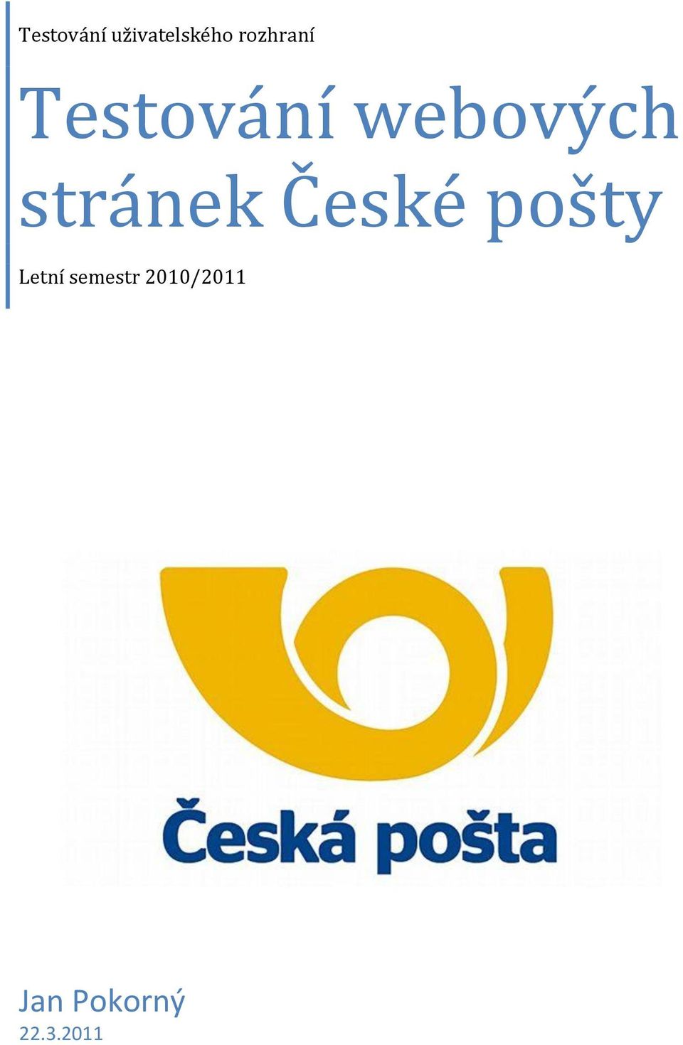 stránek České pošty Letní
