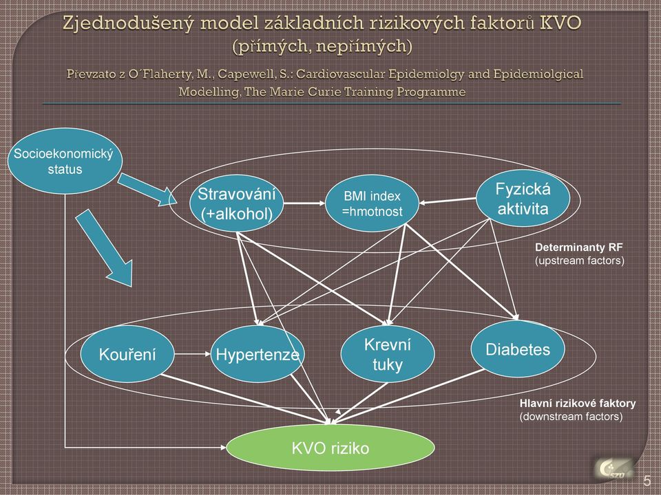 (upstream factors) Kouření Hypertenze Krevní tuky