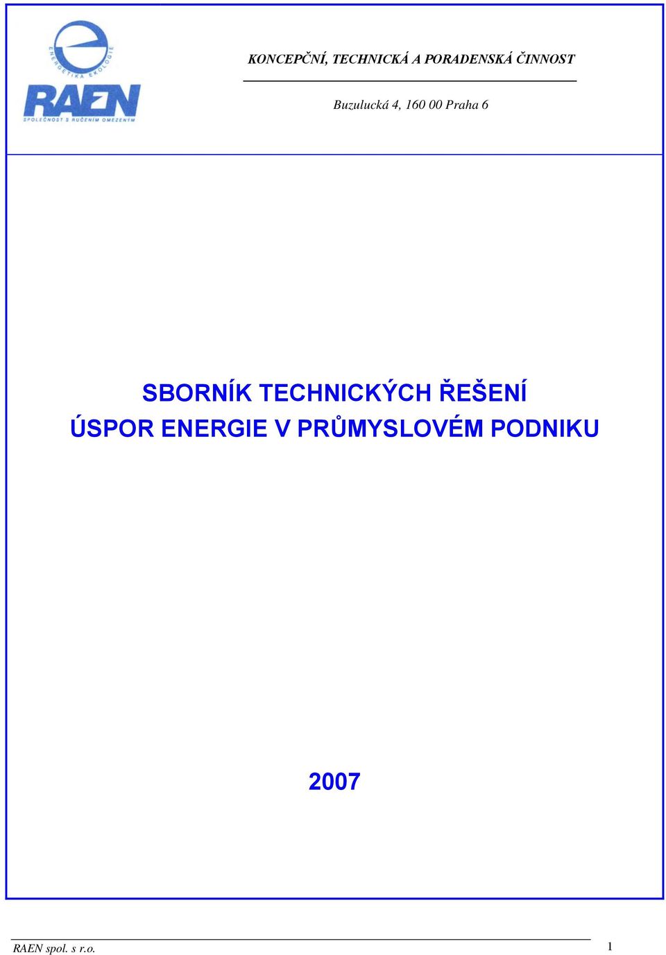 SBORNÍK TECHNICKÝCH ŘEŠENÍ ÚSPOR