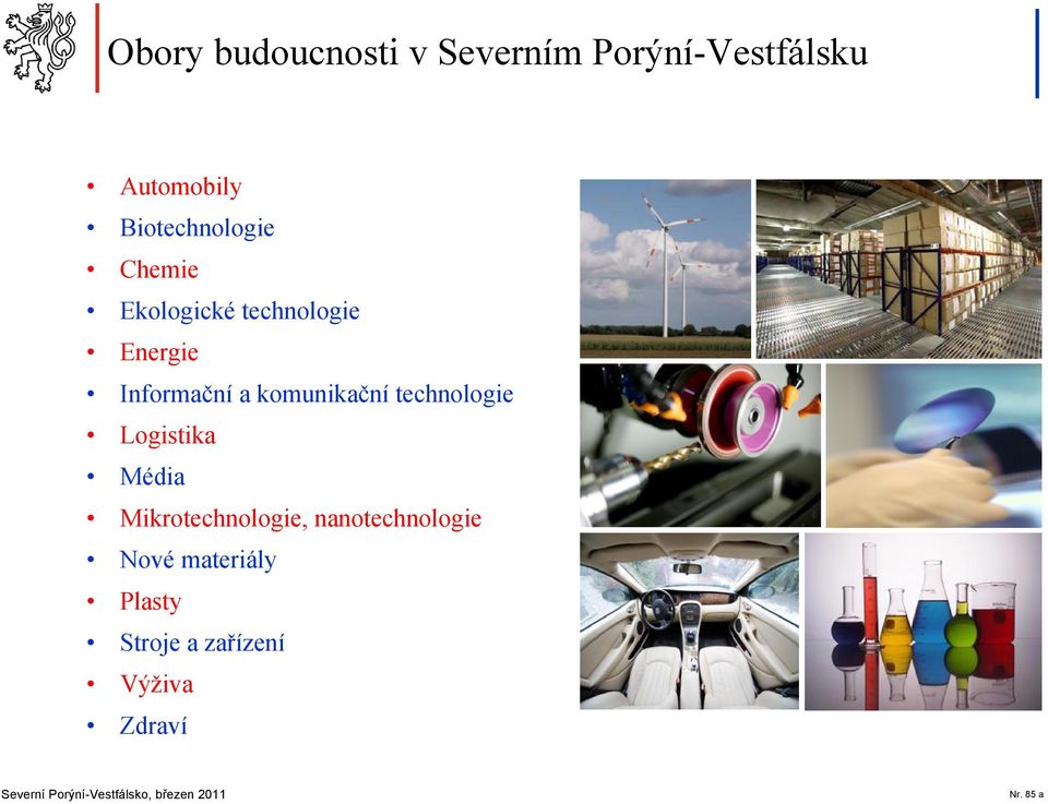 a komunikační technologie Logistika Média Mikrotechnologie,