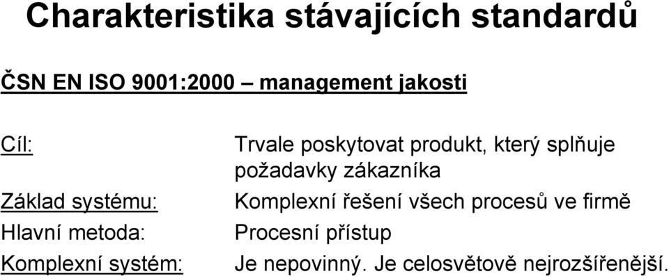 poskytovat produkt, který splňuje požadavky zákazníka Komplexní řešení