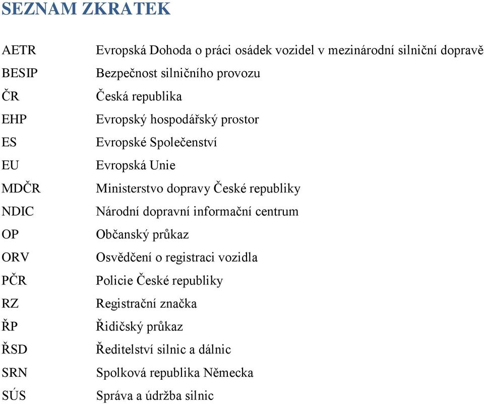 Evropská Unie Ministerstvo dopravy České republiky Národní dopravní informační centrum Občanský průkaz Osvědčení o registraci