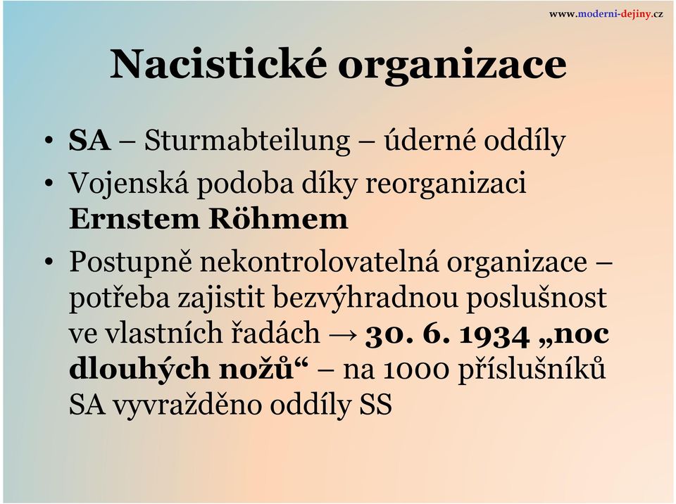 organizace potřeba zajistit bezvýhradnou poslušnost ve vlastních