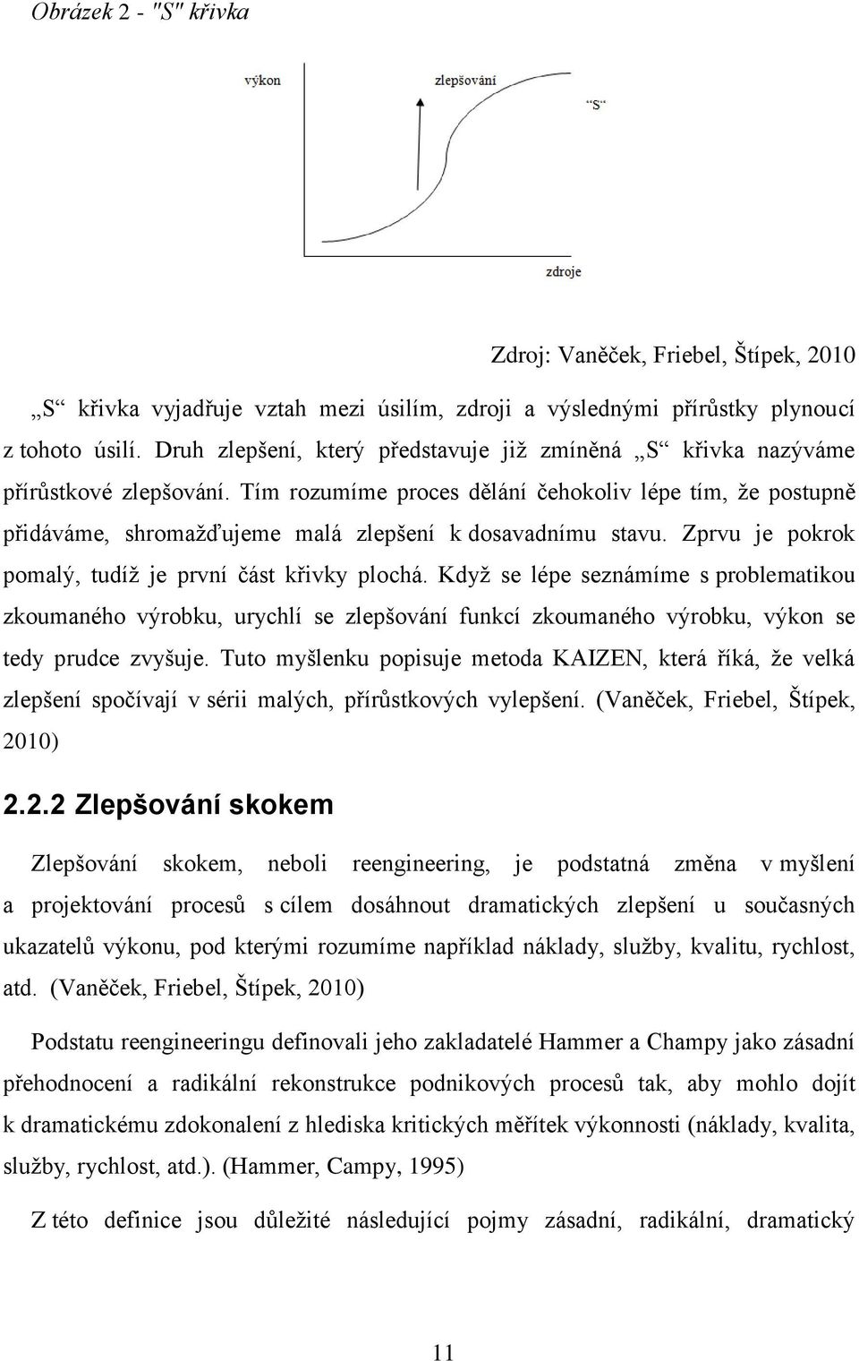 Tím rozumíme proces dělání čehokoliv lépe tím, že postupně přidáváme, shromažďujeme malá zlepšení k dosavadnímu stavu. Zprvu je pokrok pomalý, tudíž je první část křivky plochá.