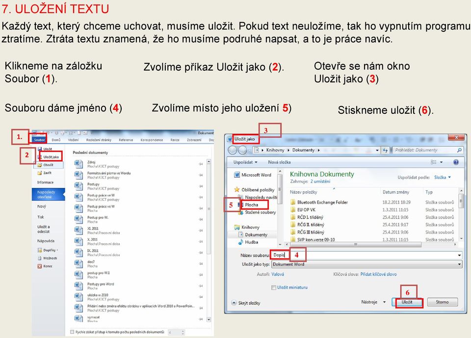 Ztráta textu znamená, že ho musíme podruhé napsat, a to je práce navíc.