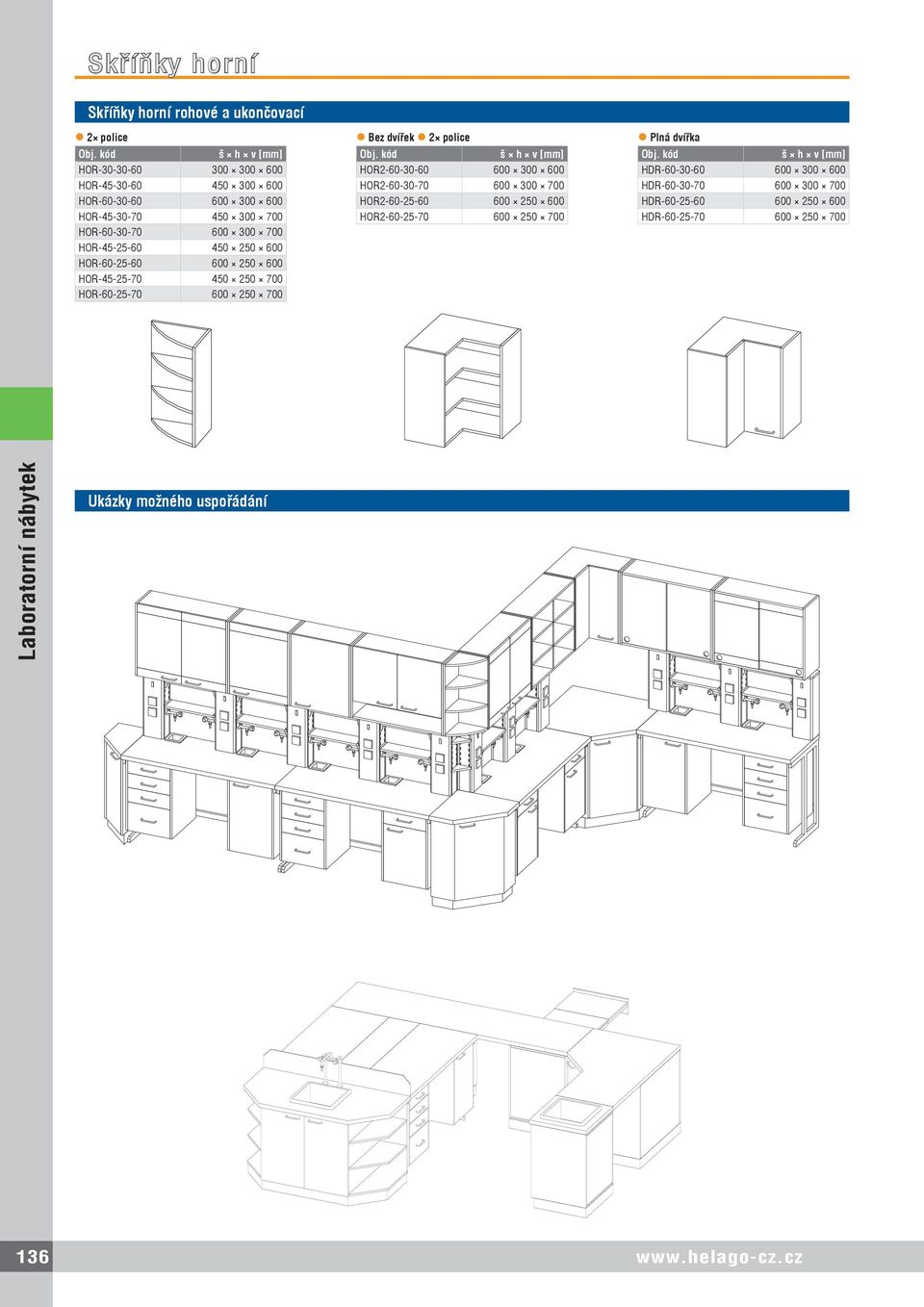 600 250 700 Bez dvířek 2 police HOR2-60-30-60 600 300 600 HOR2-60-30-70 600 300 700 HOR2-60-25-60 600 250 600 HOR2-60-25-70 600 250 700 Plná