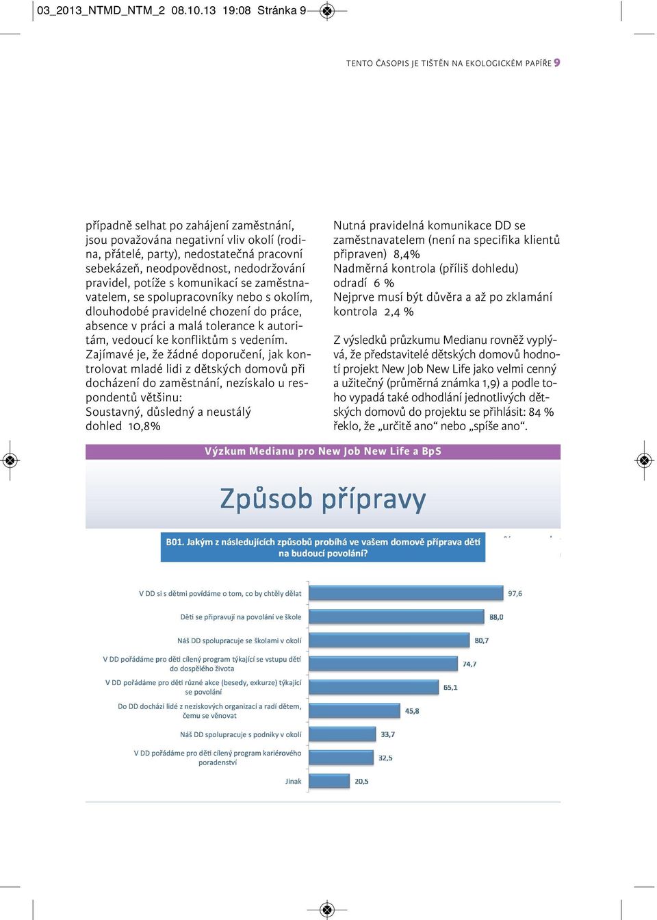 sebekázeň, neodpovědnost, nedodržování pravidel, potíže s komunikací se zaměstnavatelem, se spolupracovníky nebo s okolím, dlouhodobé pravidelné chození do práce, absence v práci a malá tolerance k