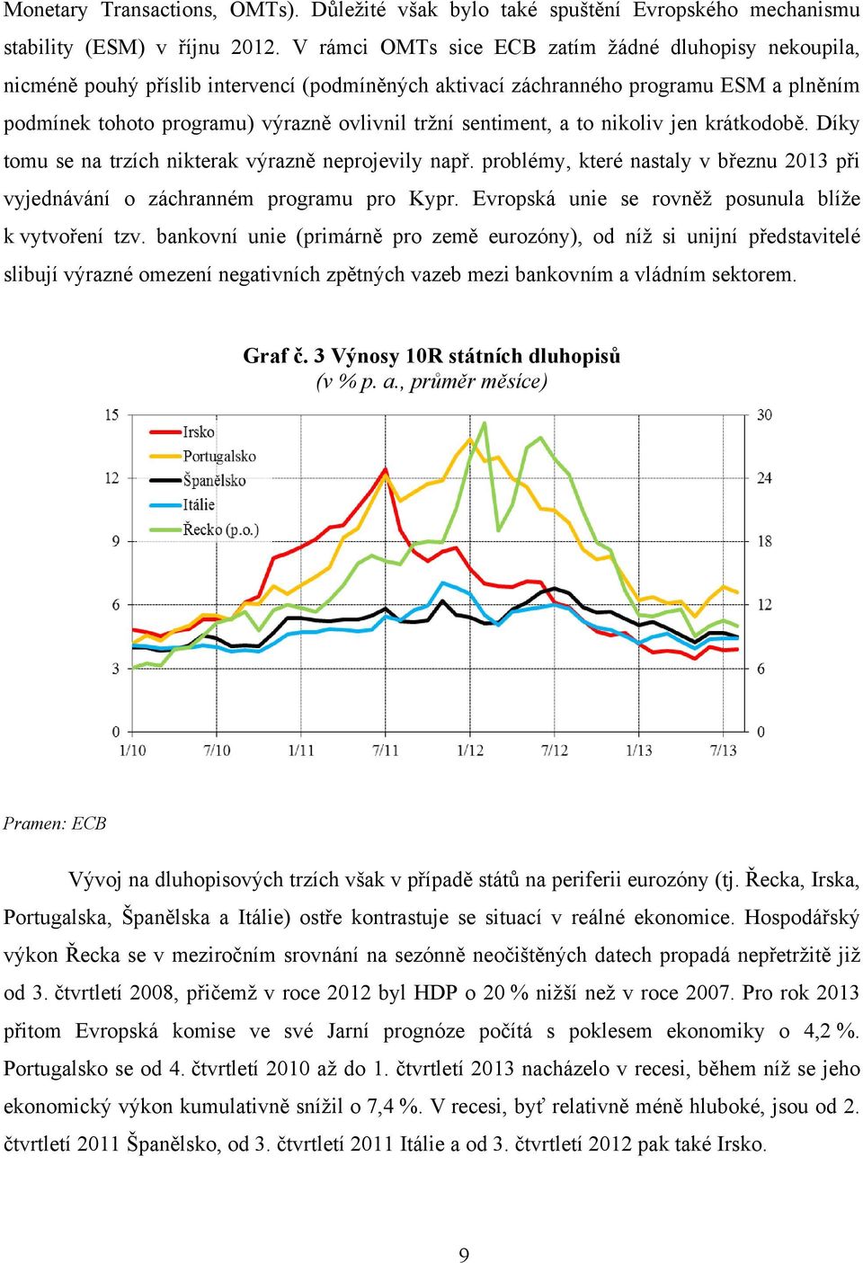 sentiment, a to nikoliv jen krátkodobě. Díky tomu se na trzích nikterak výrazně neprojevily např. problémy, které nastaly v březnu 2013 při vyjednávání o záchranném programu pro Kypr.