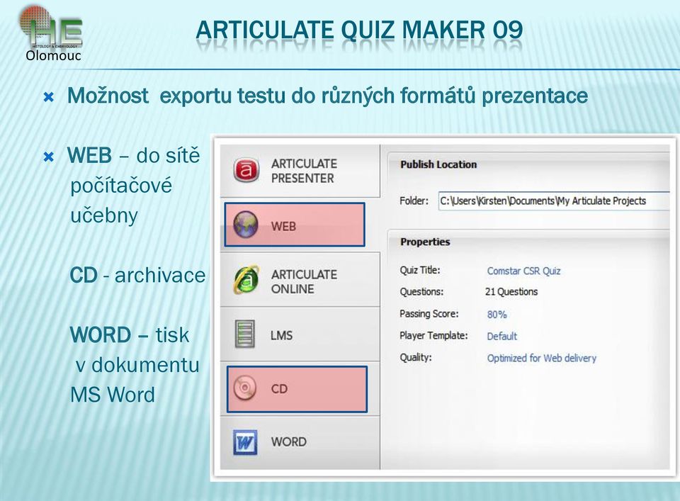 prezentace WEB do sítě počítačové