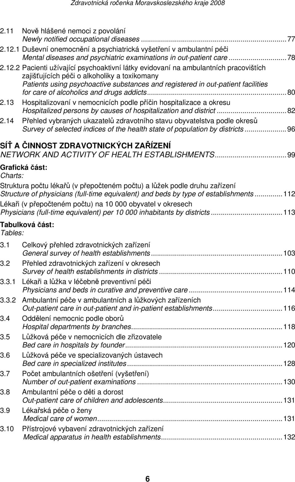 2 Pacienti užívající psychoaktivní látky evidovaní na ambulantních pracovištích zajišťujících péči o alkoholiky a toxikomany Patients using psychoactive substances and registered in out-patient