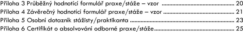 vzor... 21 Příloha 5 Osobní dotazník stážisty/praktikanta.