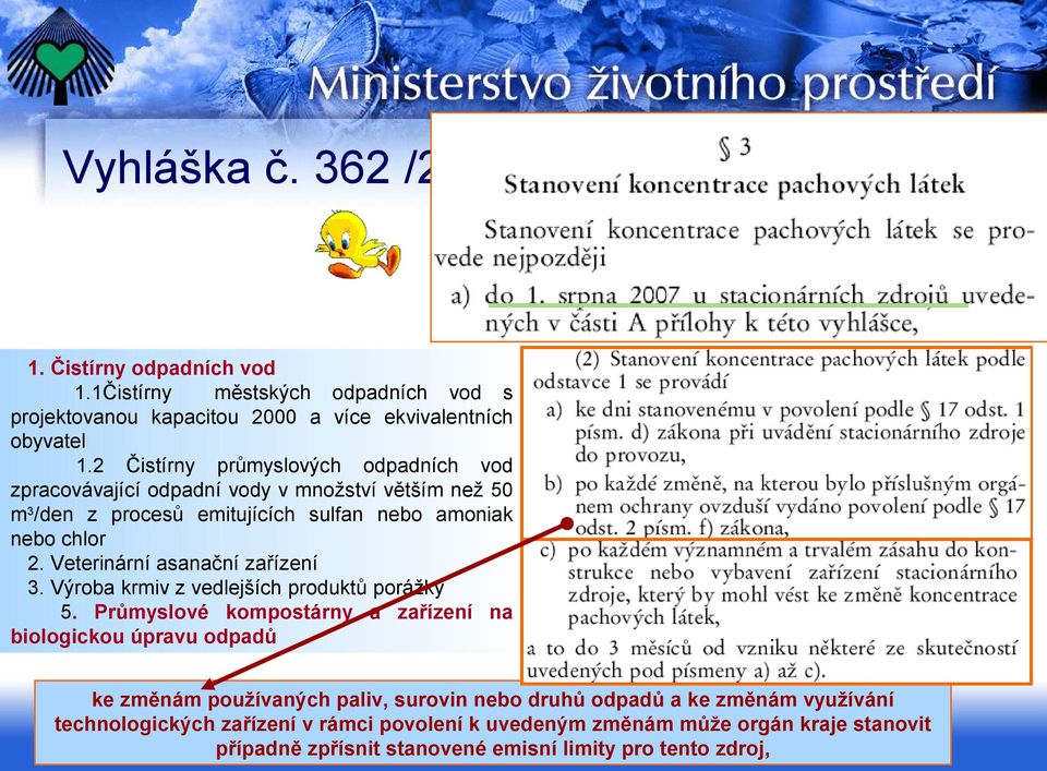 Veterinární asanační zařízení 3. Výroba krmiv z vedlejších produktů porážky 5.