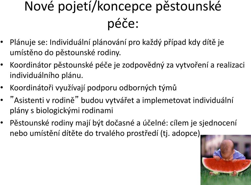 Koordinátoři využívají podporu odborných týmů Asistenti v rodině budou vytvářet a implemetovat individuální plány s