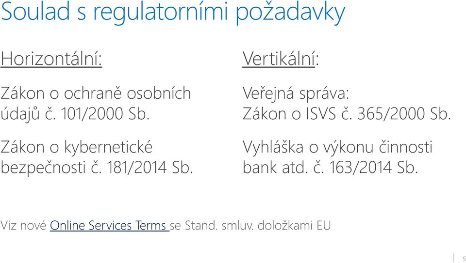 Vertikální: Veřejná správa: Zákon o ISVS č. 365/2000 Sb.