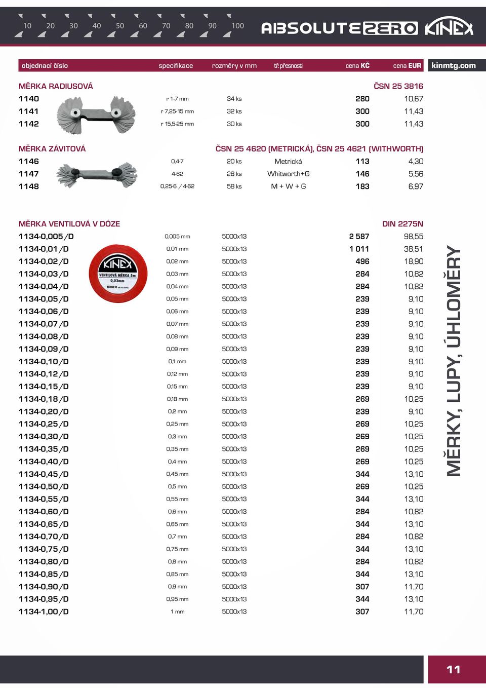 5000x13 1 011 38,51 1134-0,02/D 0,02 mm 5000x13 496 18,90 1134-0,03/D 0,03 mm 5000x13 284 10,82 1134-0,04/D 0,04 mm 5000x13 284 10,82 1134-0,05/D 0,05 mm 5000x13 239 9,10 1134-0,06/D 0,06 mm 5000x13