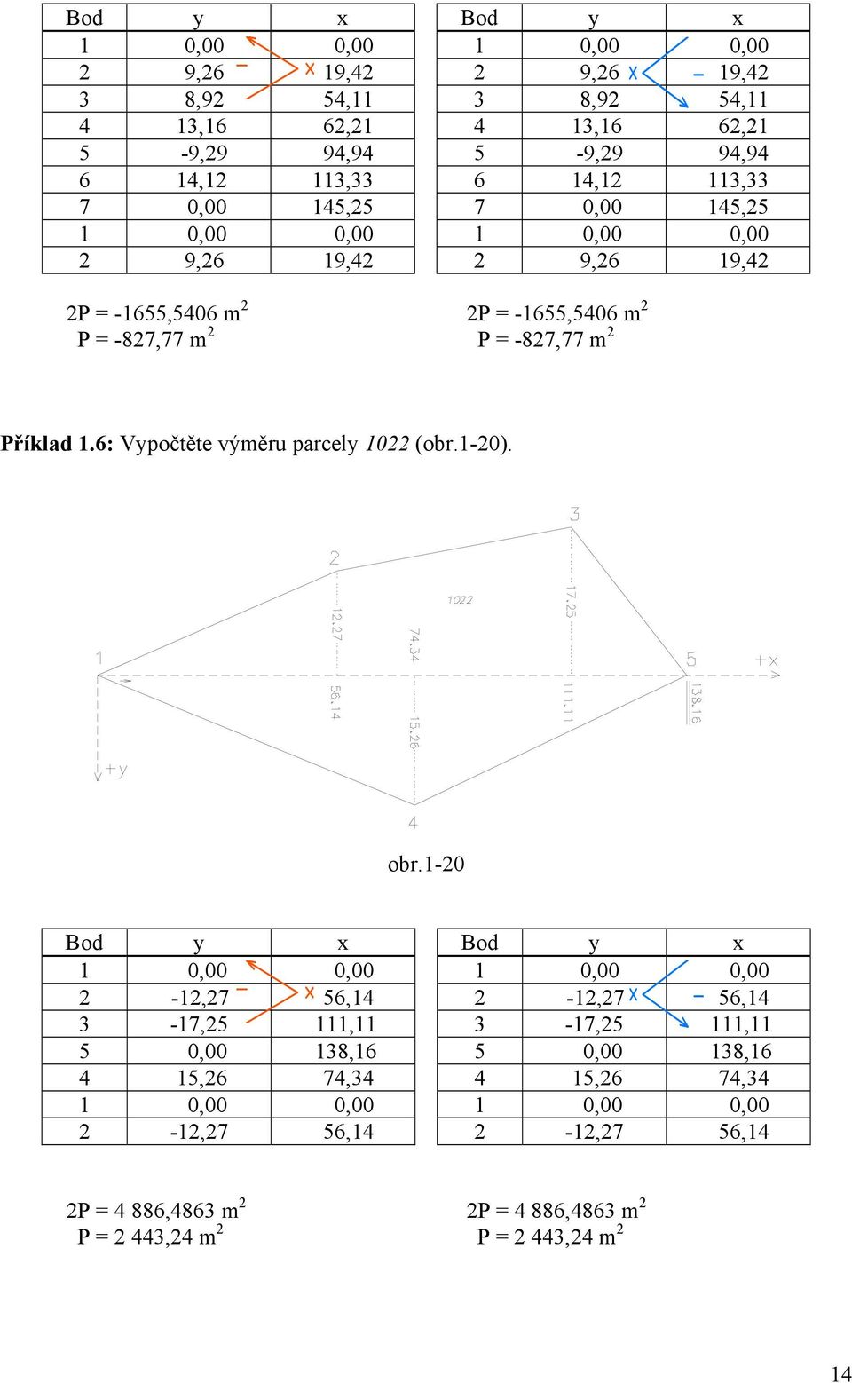 6: Vpočtěte výměru parcel 0 (obr.-0). obr.