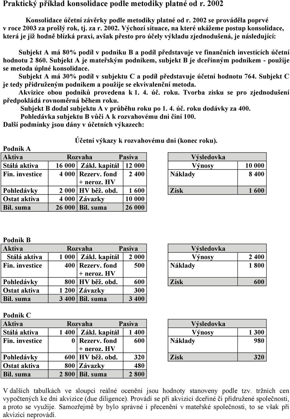 se prováděla poprvé v roce 2003 za prošlý rok, tj. za r. 2002.