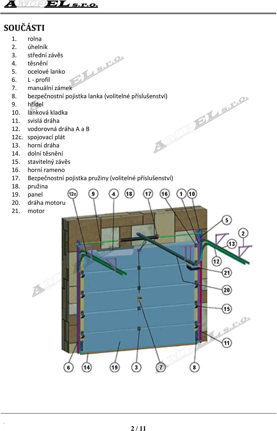 vodorovná dráha A a B 12c spojovací plát 13 horní dráha 14 dolní těsnění 15 stavitelný závěs 16 horní