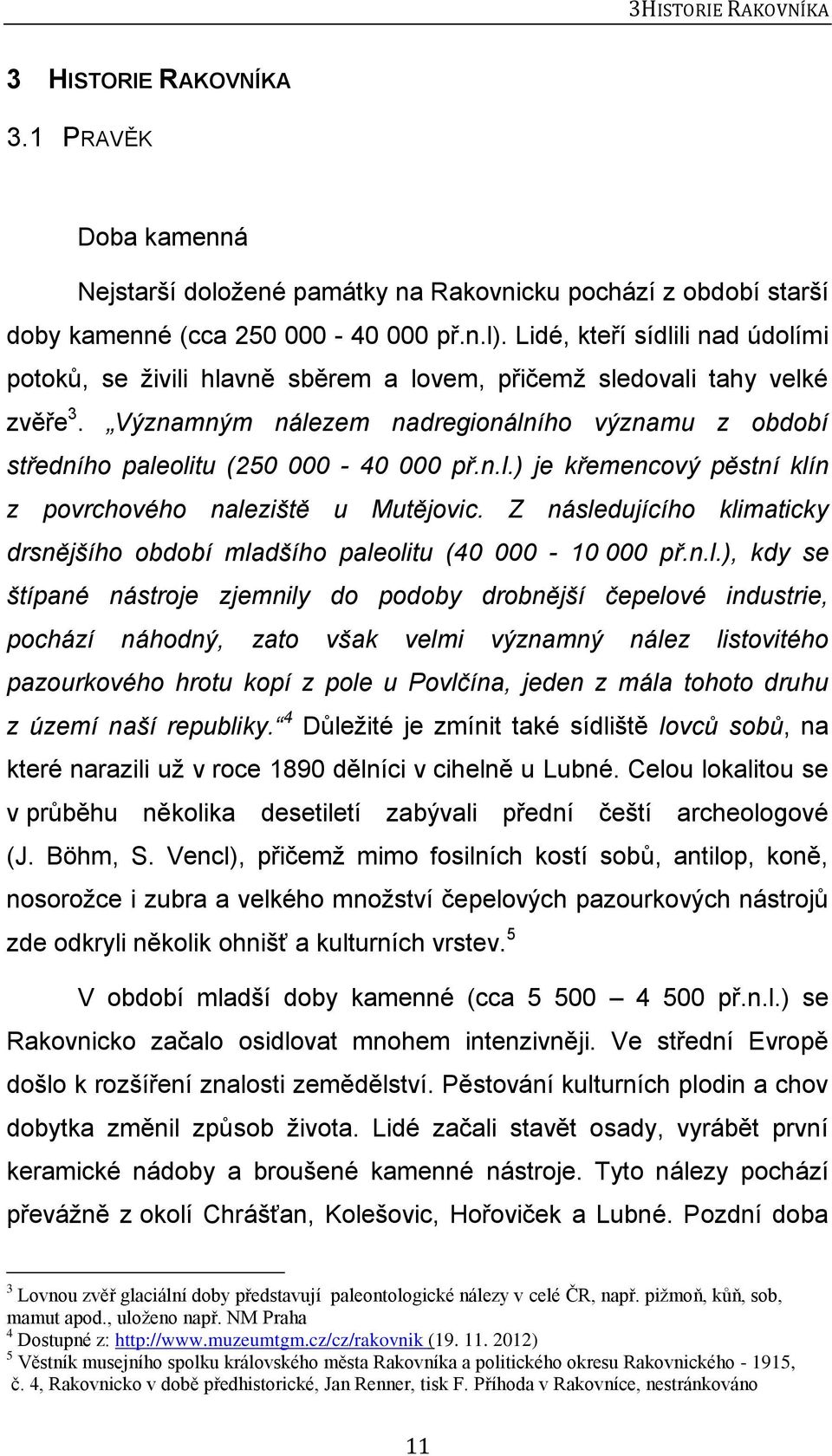 Významným nálezem nadregionálního významu z období středního paleolitu (250 000-40 000 př.n.l.) je křemencový pěstní klín z povrchového naleziště u Mutějovic.