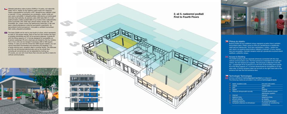 V případě potřeby větší plochy je možné spojit dvě nebo čtyři jednotky do jednoho celku (300 nebo 00 m 2 ).