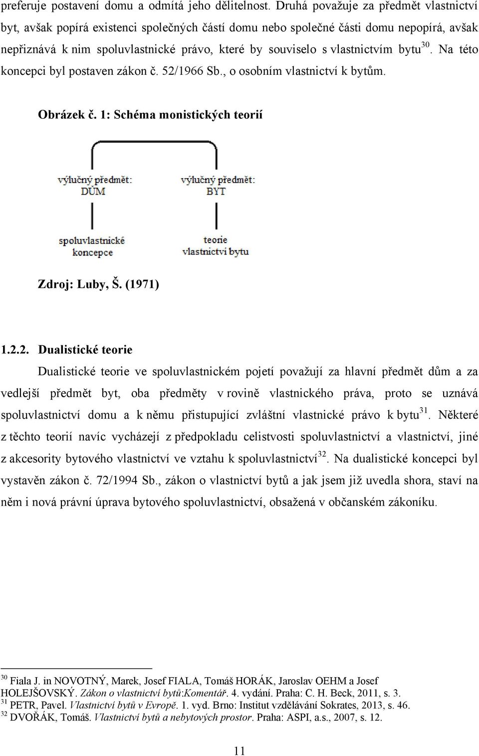 vlastnictvím bytu 30. Na této koncepci byl postaven zákon č. 52/