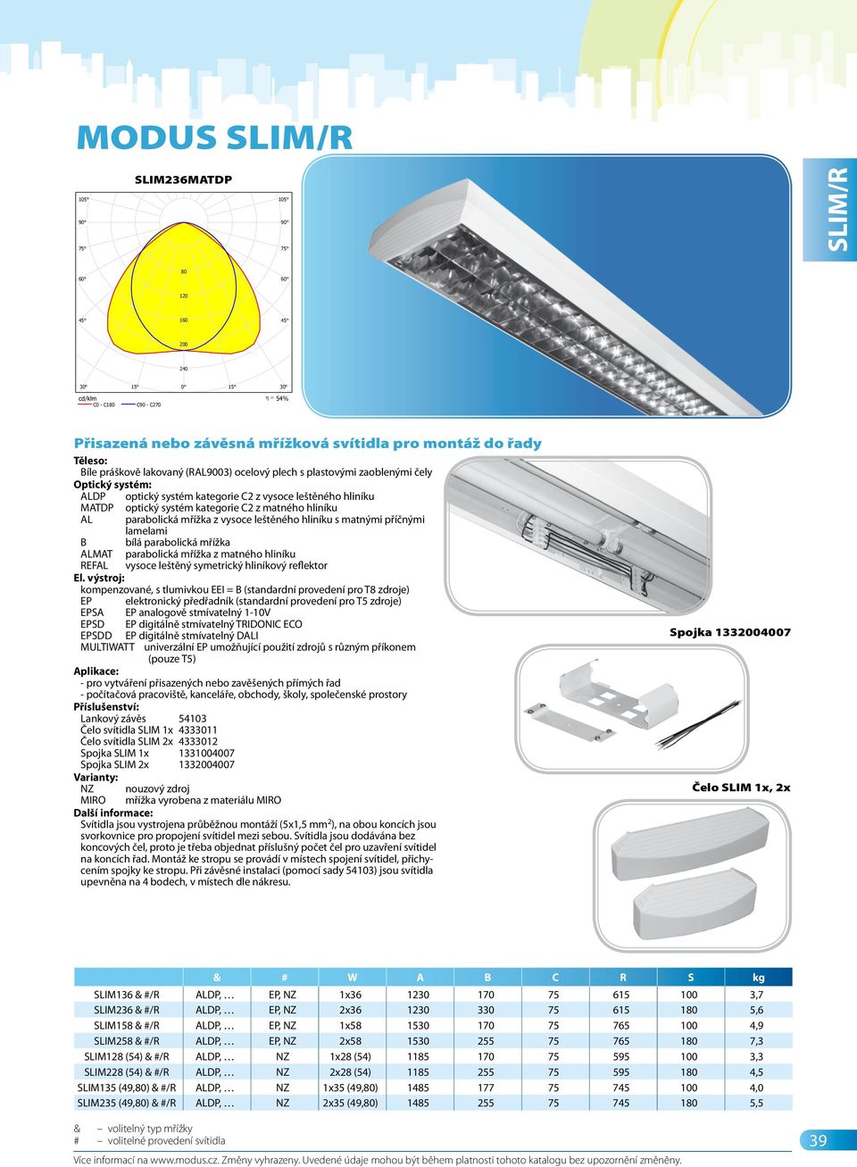 Zdroje:: 2 x L 36 W/840 G13 36W SLIM/R 80 120 160 240 54% Přisazená nebo závěsná mřížková svítidla pro montáž do řady DIALux Bíle 4.