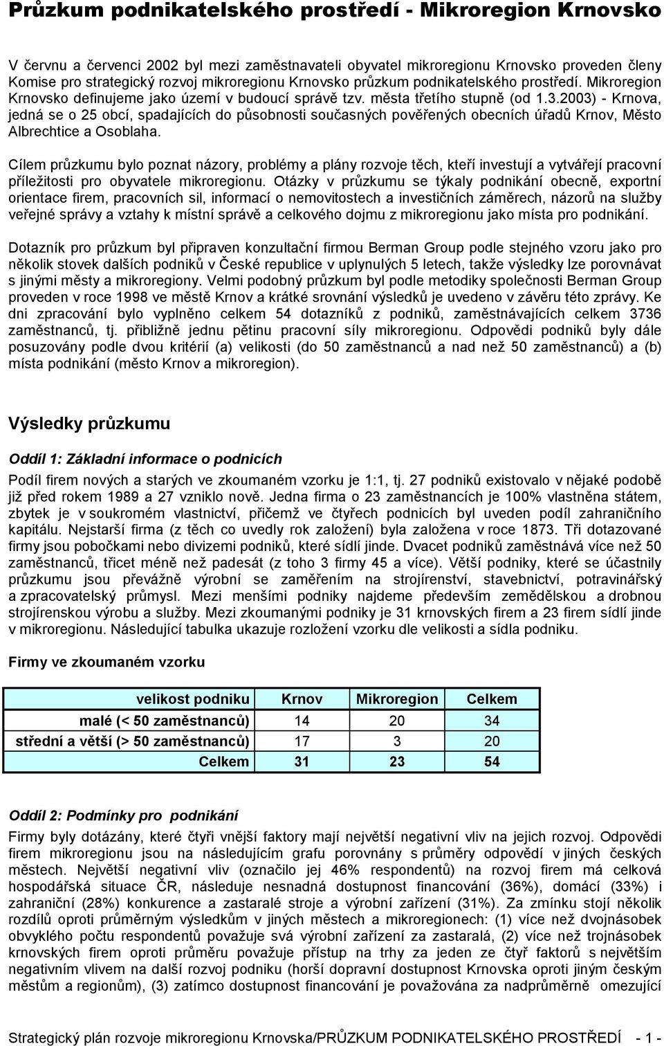 2003) - Krnova, jedná se o 25 obcí, spadajících do působnosti současných pověřených obecních úřadů Krnov, Město Albrechtice a Osoblaha.