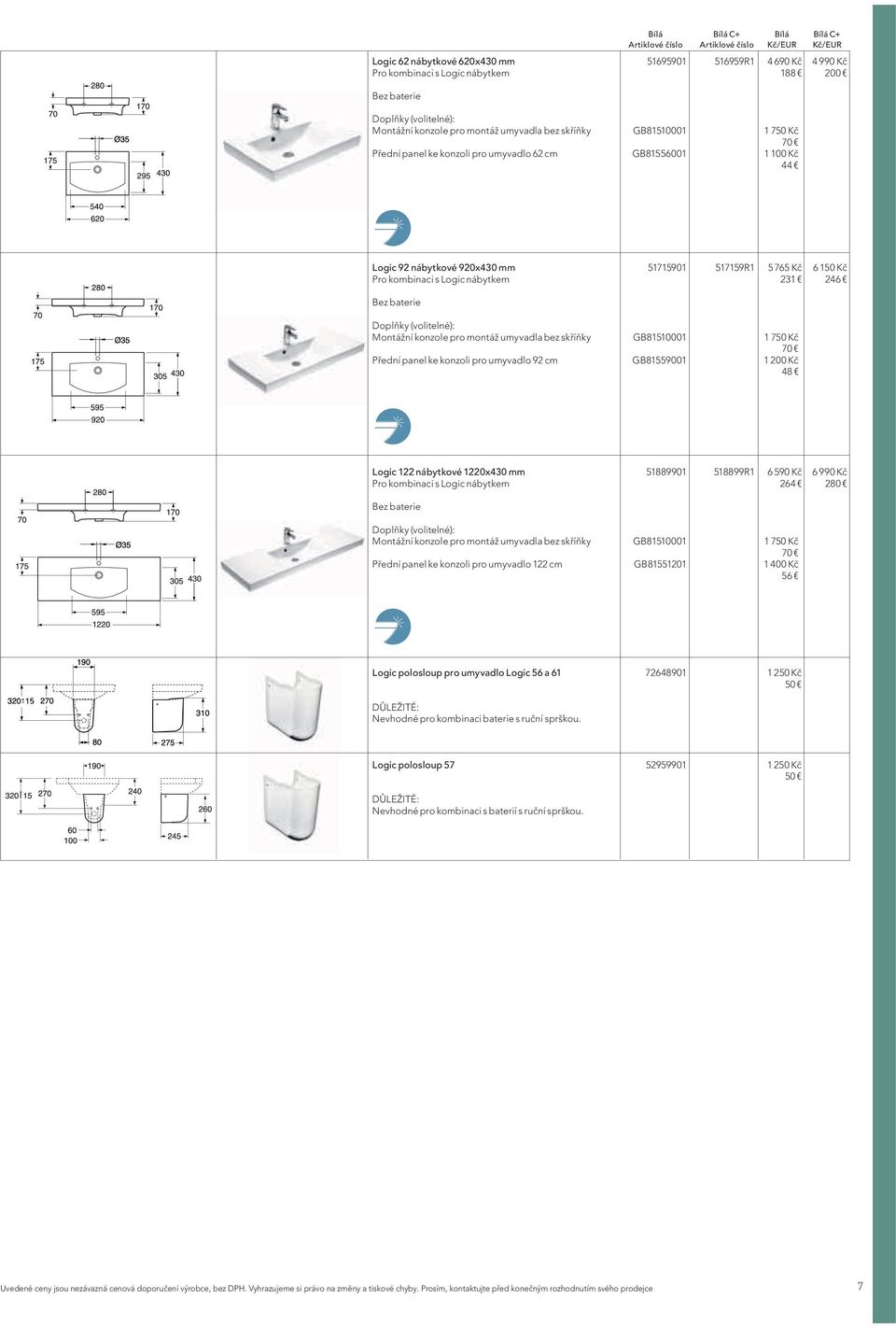 Logic 122 ábytkové 1220x430 mm Logic