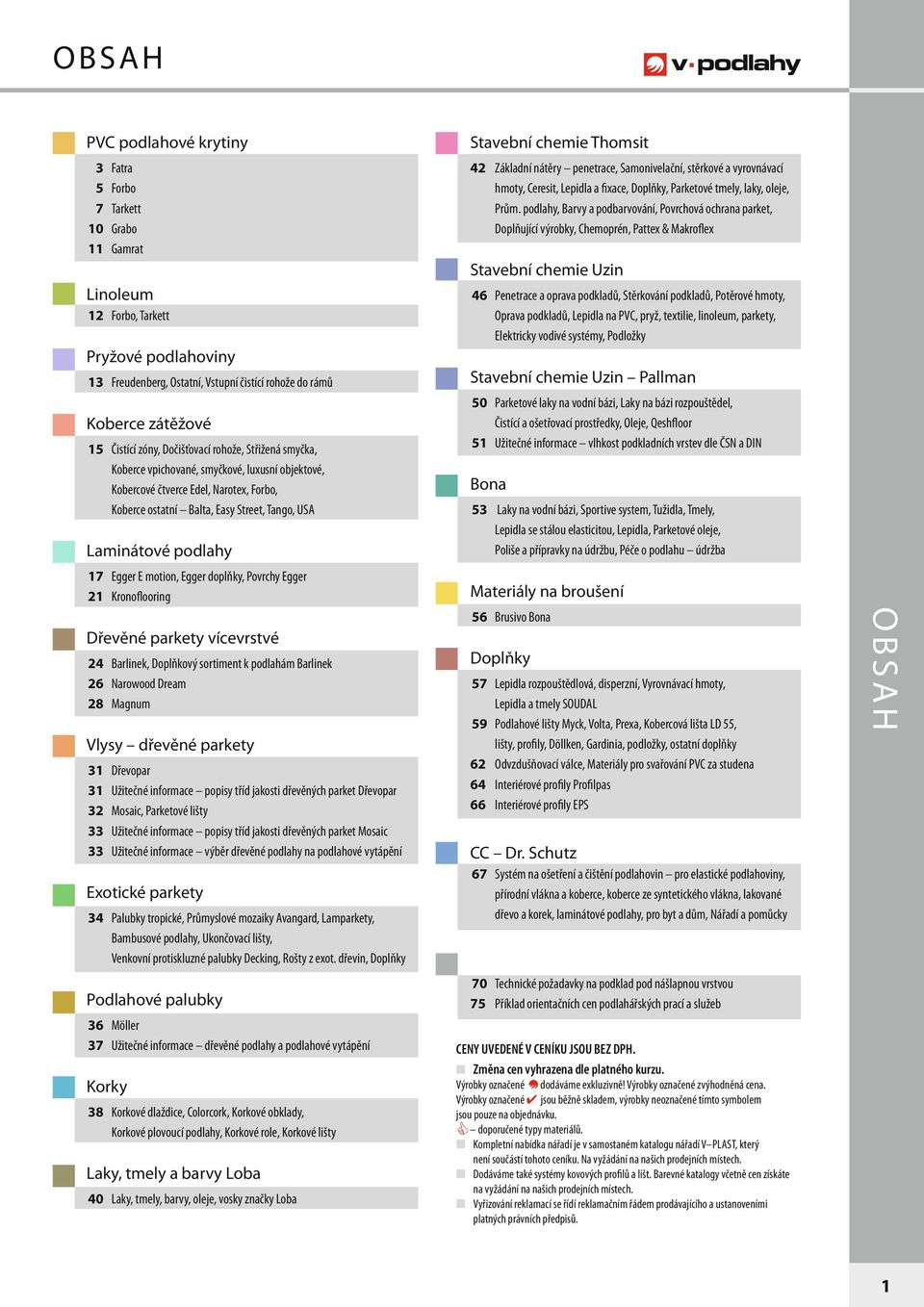 podlahy 17 Egger E motion, Egger doplňky, Povrchy Egger 21 Kronoflooring Dřevěné parkety vícevrstvé 24 Barlinek, Doplňkový sortiment k podlahám Barlinek 26 Narowood Dream 28 Magnum Vlysy dřevěné