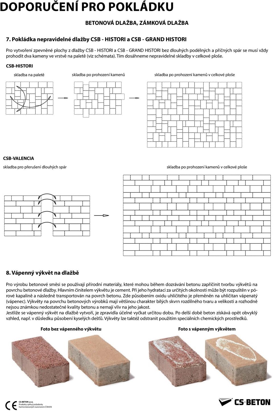 0 x CSB-HISTORI kámen č. x CSB-HISTORI kámen č. - m²/vrstva 0, CSB-HISTORI kámen č. x CSB-HISTORI kámen č. x 0 x CSB-VALENCIA počet vrstev ks/vrst. ks/m² CSB-HISTORI kámen č.