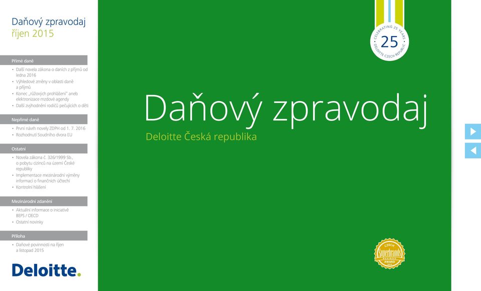 Daňový zpravodaj Deloitte