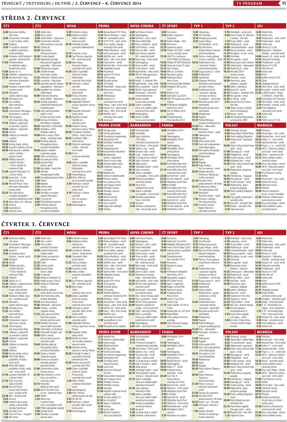 05 Profesionálové: Ve veřejném zájmu - britský krimi seriál 12.00 Zprávy ve 12 12.20 Události v regionech plus 12.30 Hercule Poirot: Únos Johnnieho Waverlyho - britský seriál 13.