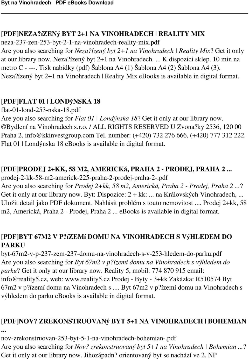 pdf Are you also searching for Flat 01 Londýnska 18? Get it only at our library now. Bydlení na Vinohradech s.r.o. / ALL RIGHTS RESERVED U Zvona?ky 2536, 120 00 Praha 2, info@kkinvestgroup.com Tel.