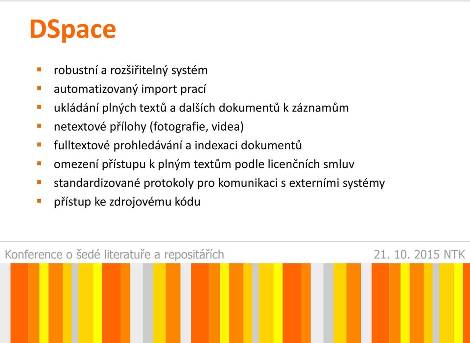 prohledávání a indexaci dokumentů omezení přístupu k plným textům podle licenčních