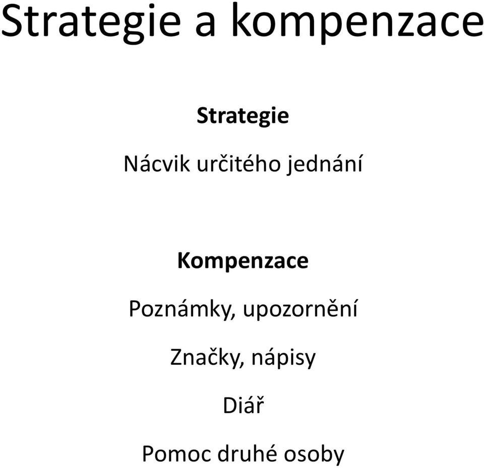 jednání Kompenzace Poznámky,