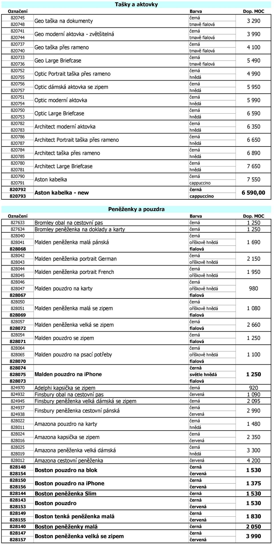 820757 hnědá 820751 černá Optic moderní aktovka 5 990 820754 hnědá 820750 černá Optic Large Briefcase 6 590 820753 hnědá 820782 černá Architect moderní aktovka 6 350 820783 hnědá 820786 černá