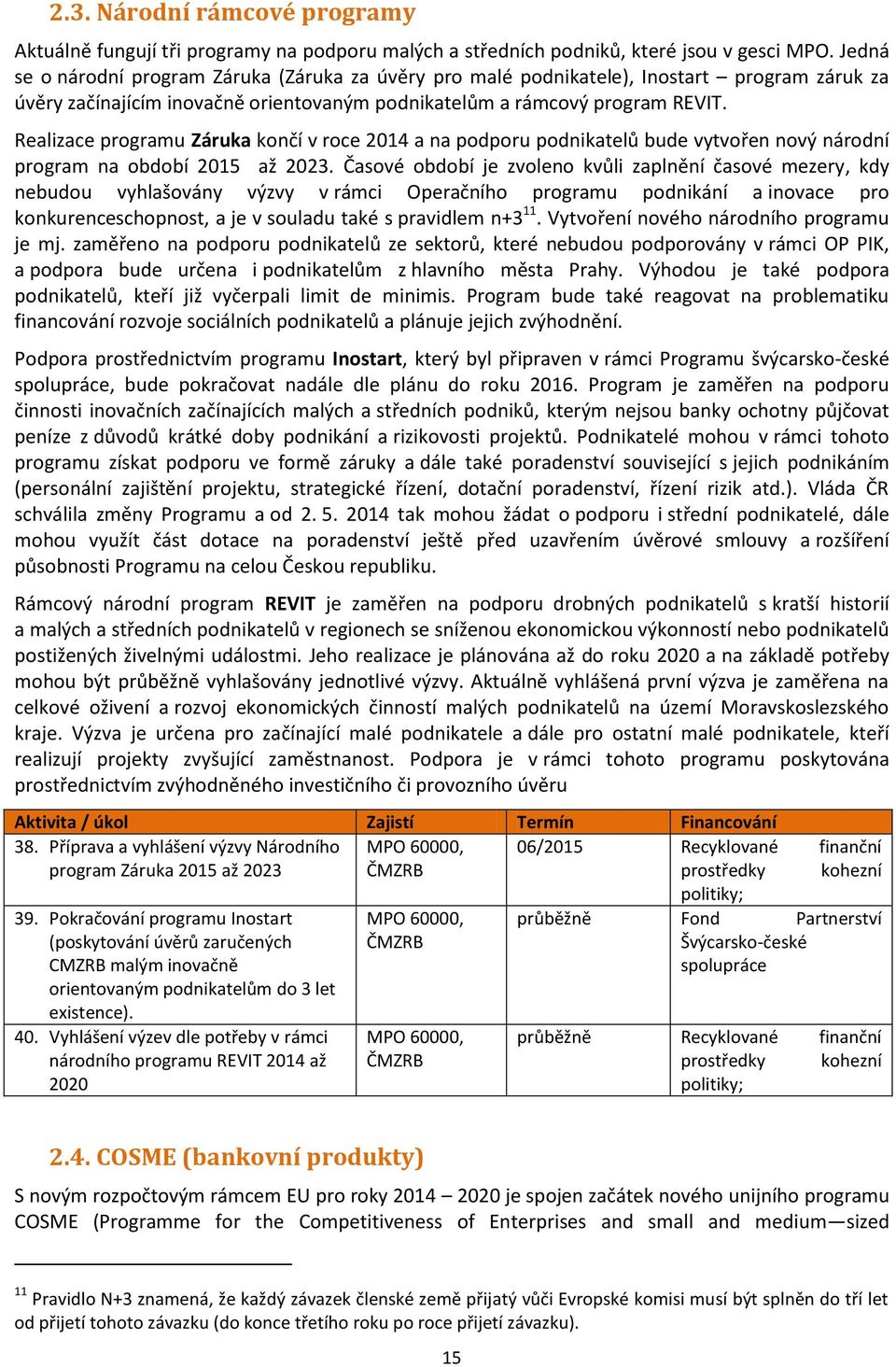 Realizace programu Záruka končí v roce 2014 a na podporu podnikatelů bude vytvořen nový národní program na období 2015 až 2023.