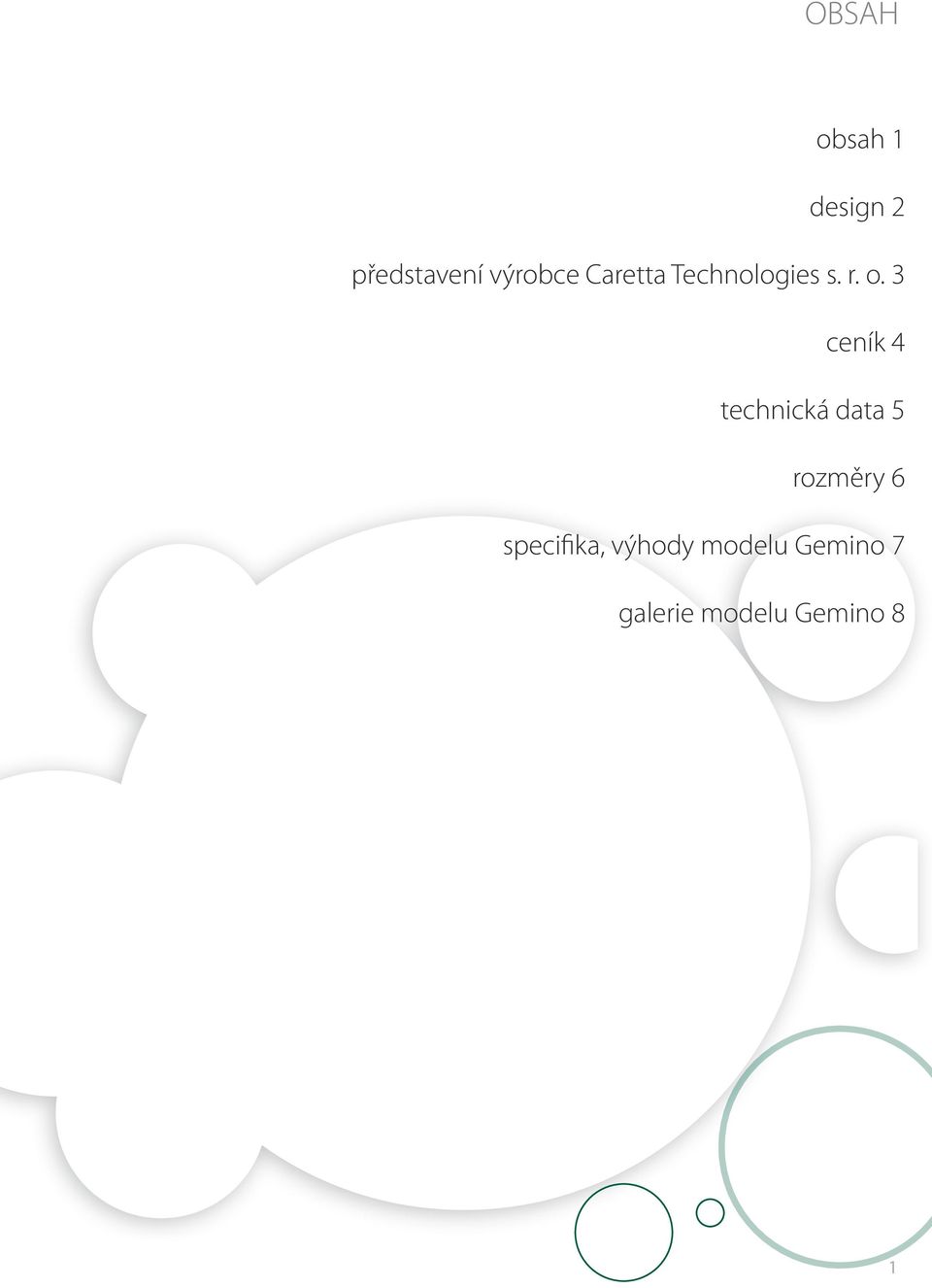 3 ceník 4 technická data 5 rozměry 6