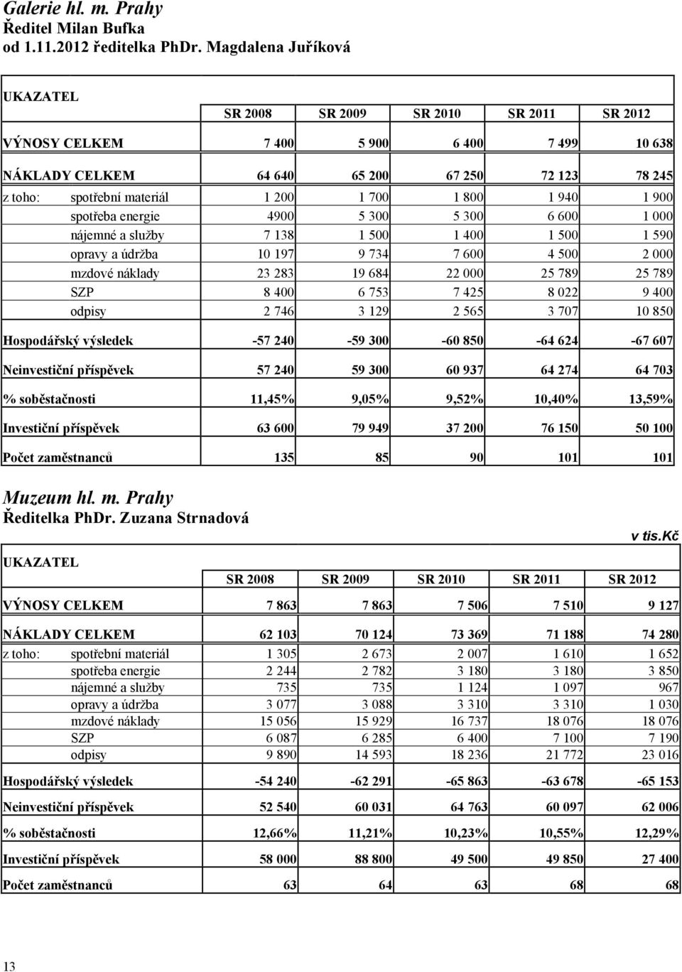 700 1 800 1 940 1 900 spotřeba energie 4900 5 300 5 300 6 600 1 000 nájemné a služby 7 138 1 500 1 400 1 500 1 590 opravy a údržba 10 197 9 734 7 600 4 500 2 000 mzdové náklady 23 283 19 684 22 000