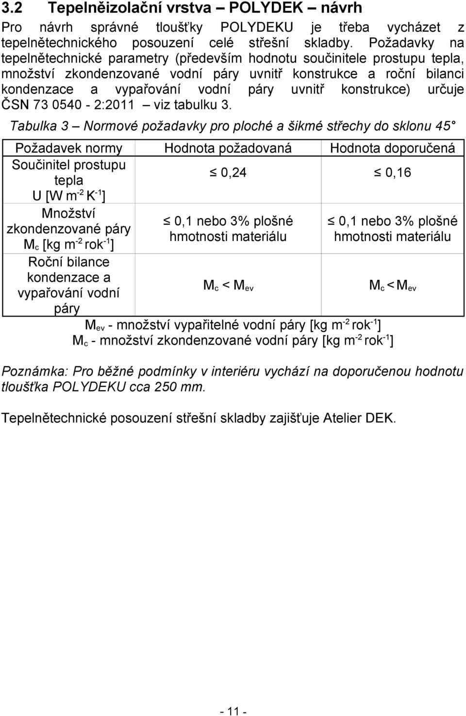 konstrukce) určuje ČSN 73 0540-2:2011 viz tabulku 3.