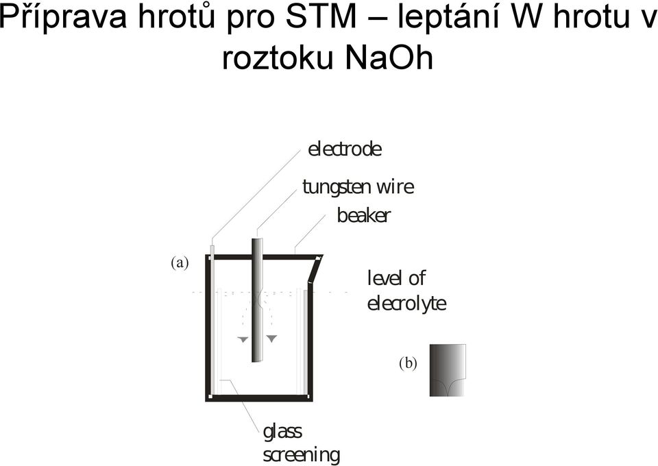 electrode tungsten wire beaker