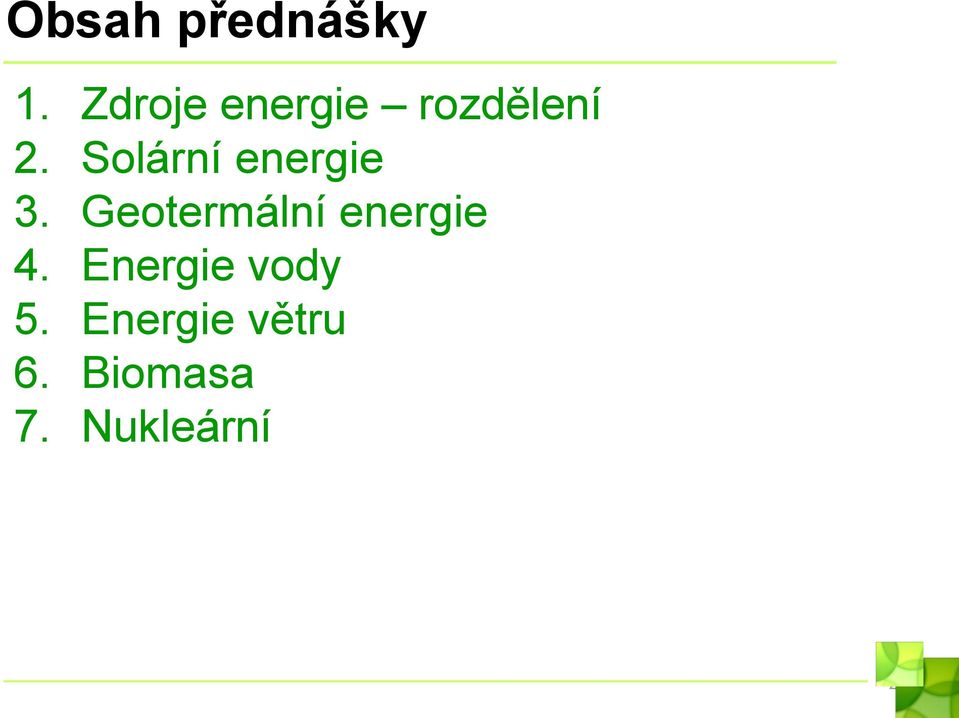 Solární energie 3.