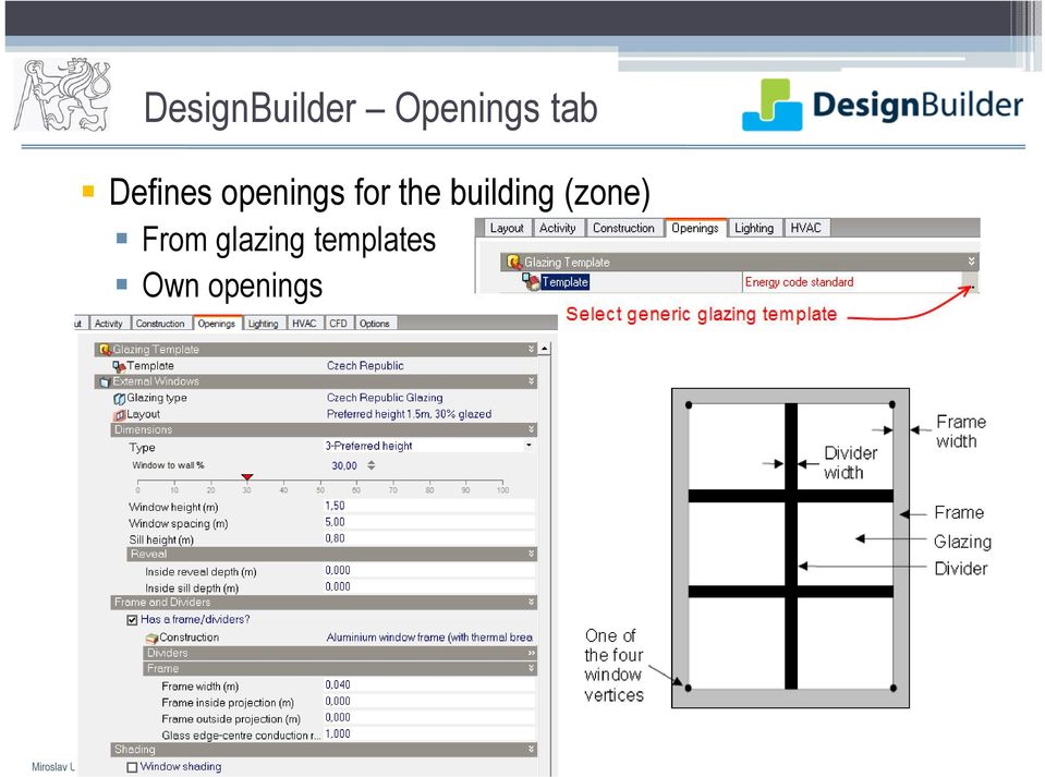 the building (zone) From