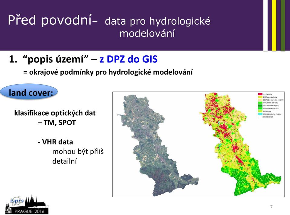 hydrologické modelování land cover: klasifikace