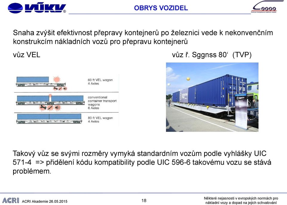 Sggnss 80 (TVP) Takový vůz se svými rozměry vymyká standardním vozům podle vyhlášky