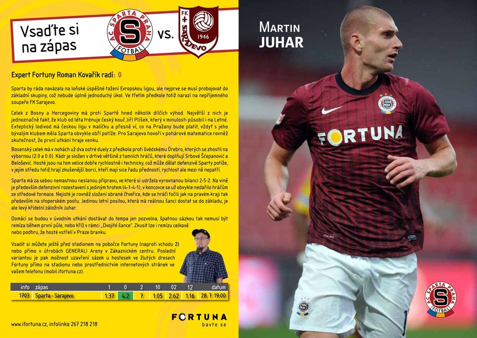 Sparta - Sarajevo 1.37 4.