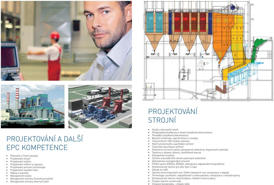 projektová dokumentace Prováděcí projektová dokumentace Bilanční schémata, výpočty bilancí a analýzy Trojrozměrné ( 3D) modely realizace Návrh prostorového uspořádání zařízení Technická specifikace